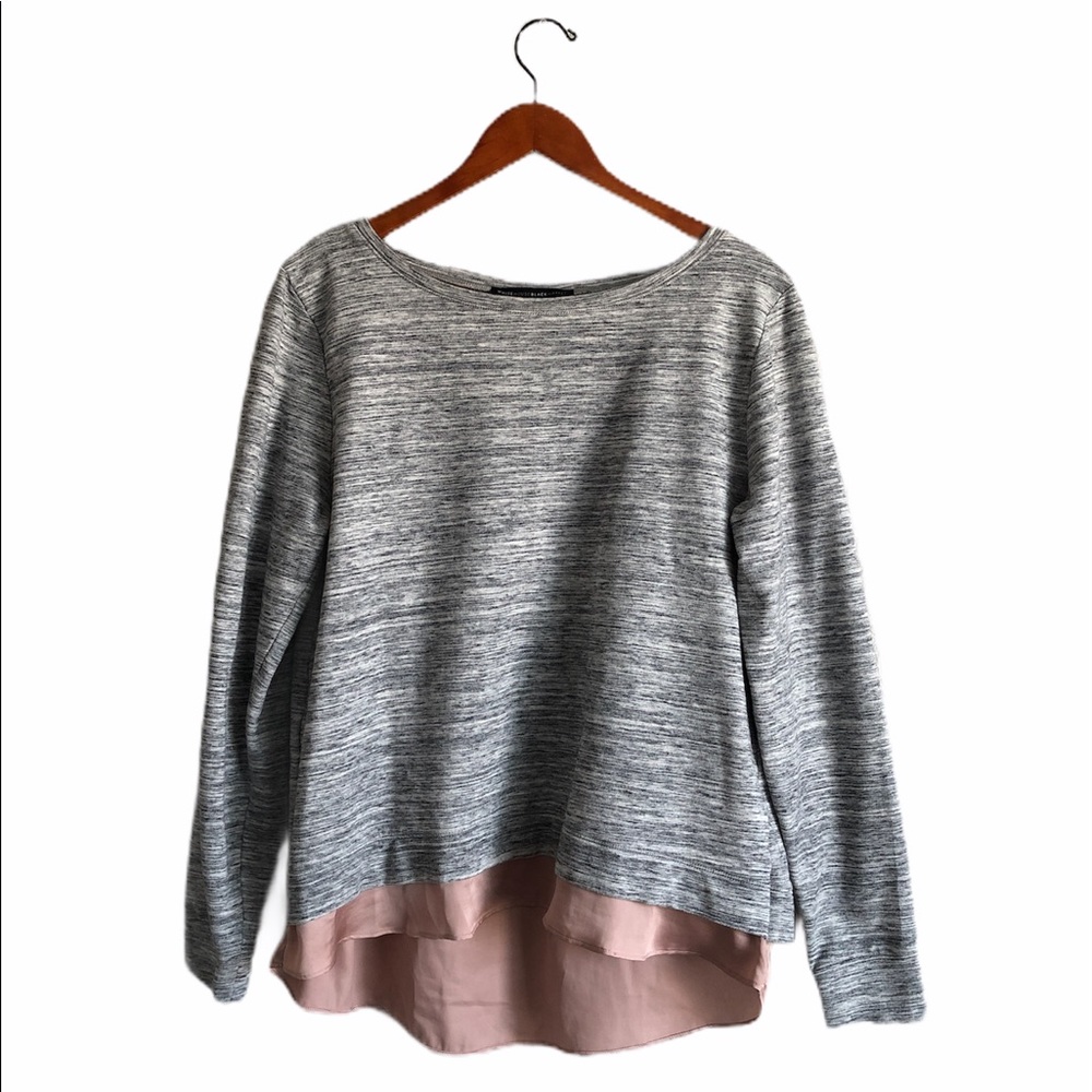 White House Black Market Grey Sweater Large